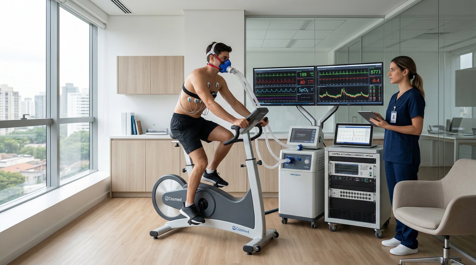 Imagem do projeto Efeitos do exercício físico moderado sobre o controle autonômico cardíaco de jovens saudáveis em condição de hipóxia