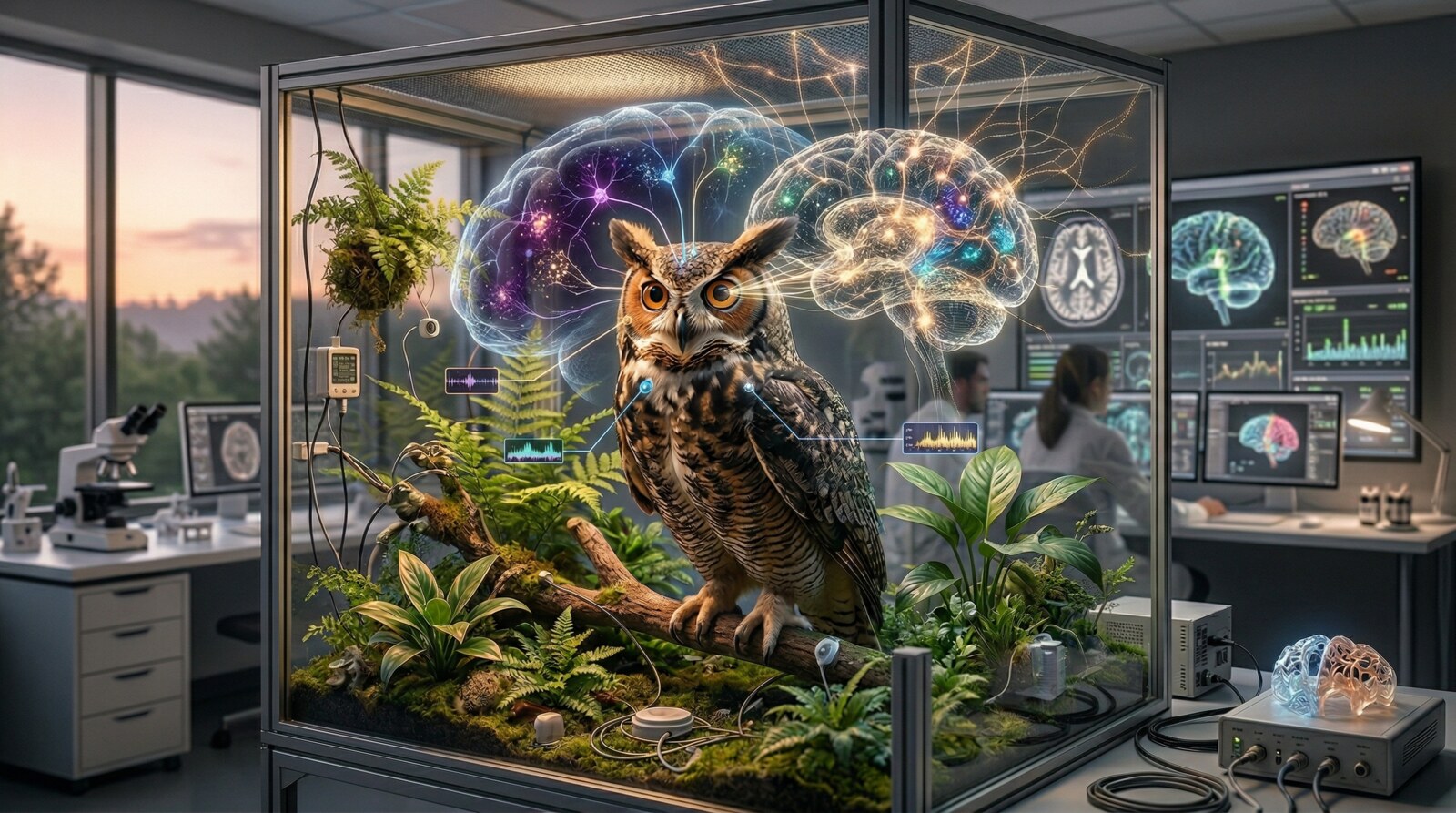 Imagem do projeto Neuronal dynamics across the sleep- wake cycle within the owl visual wulst